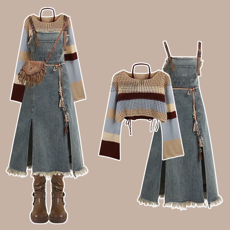 Winter Clothing Vintage - 2026 봄 신상 빈티지 데님 스커트