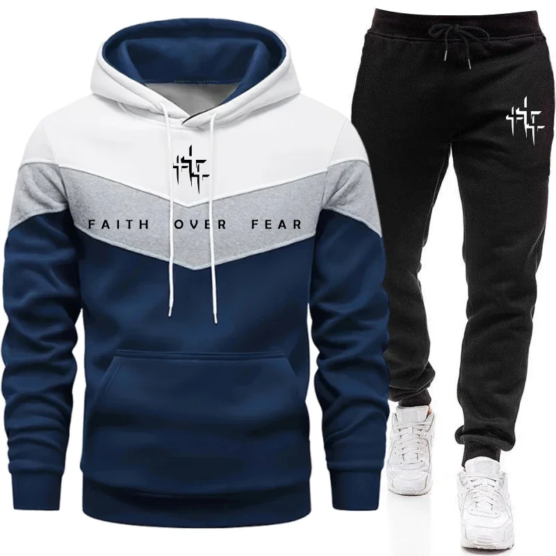 Faith Over Fear 남성용 트랙수트 후드 티셔 - Winter Clothes 리뷰 및 가격