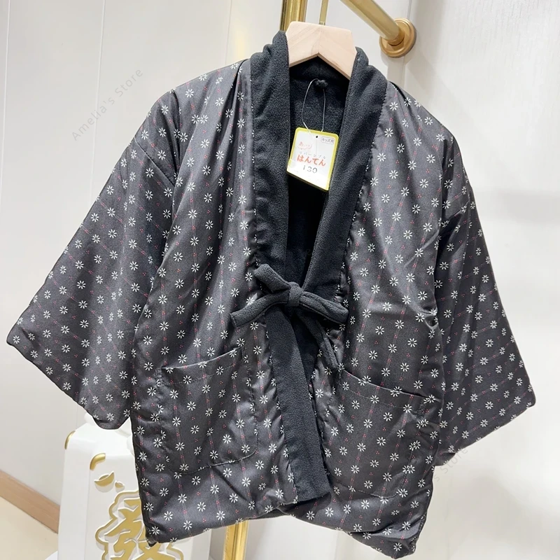 어린이를위한 겨울 한텐 코트 일본식 재킷 전통 의류 어 - Traditional Winter Japanese Clothing 리뷰 및 가격