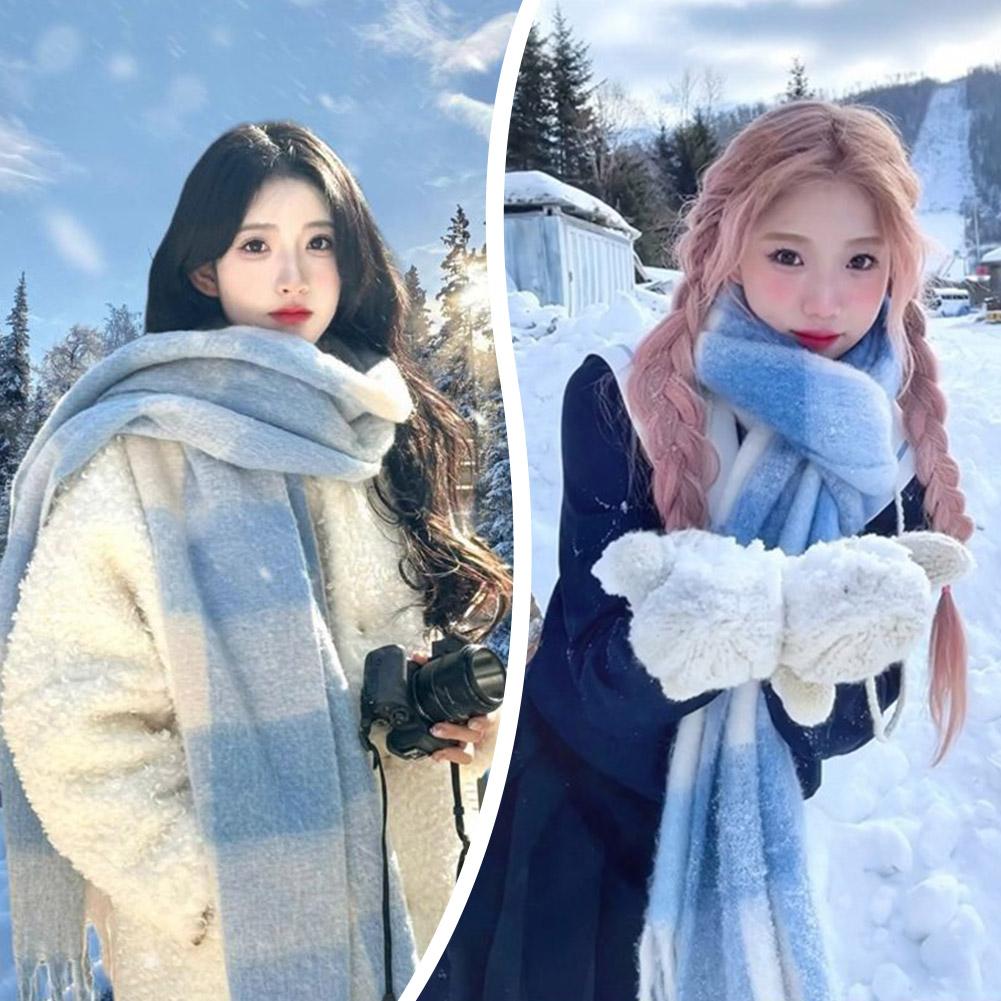 세련된 간단한 한국 영감 파란색 흰색 체크 패턴 격자  - Winter Clothing Korea 리뷰 및 가격