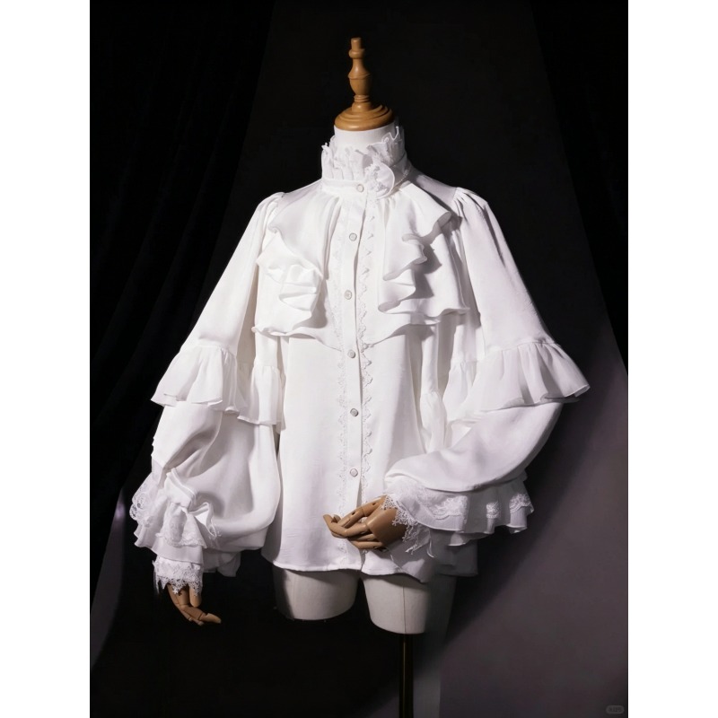봄 빈티지 고딕 로리타 스타일 셔츠 여성 우아한 레이스 - Winter Clothing Vintage 리뷰 및 가격