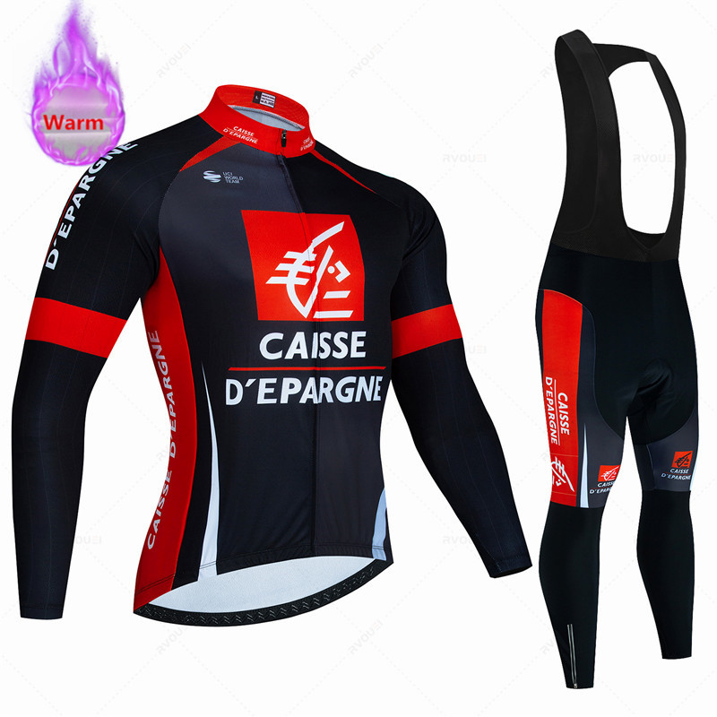 Caisse D'Épargne 겨울 열 양털 사이클링  - Winter Clothing Men Sale 리뷰 및 가격